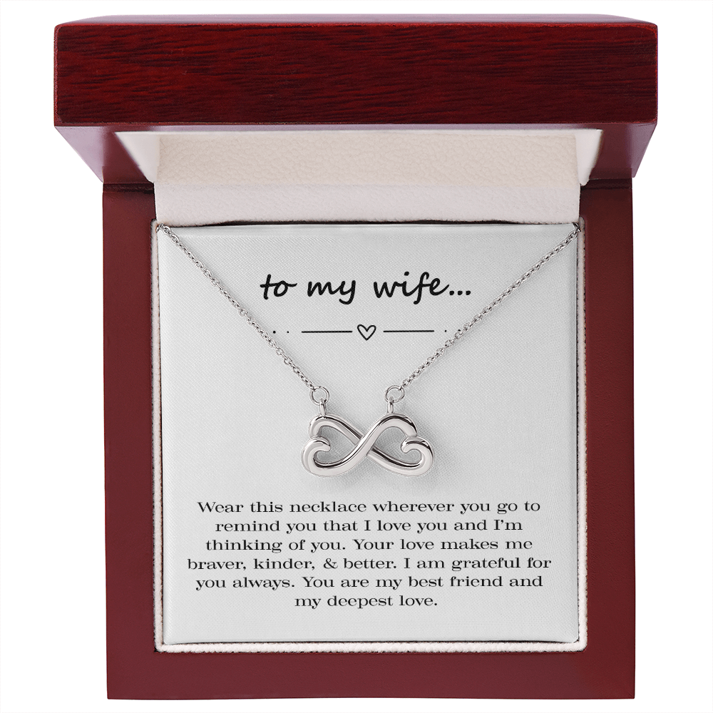 Braver. Kinder. Better. Endless Love Necklace.