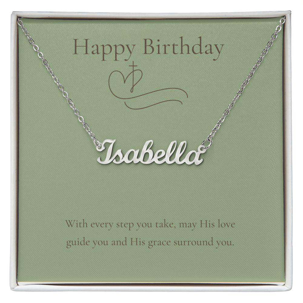 Happy Birthday Personalized Necklace