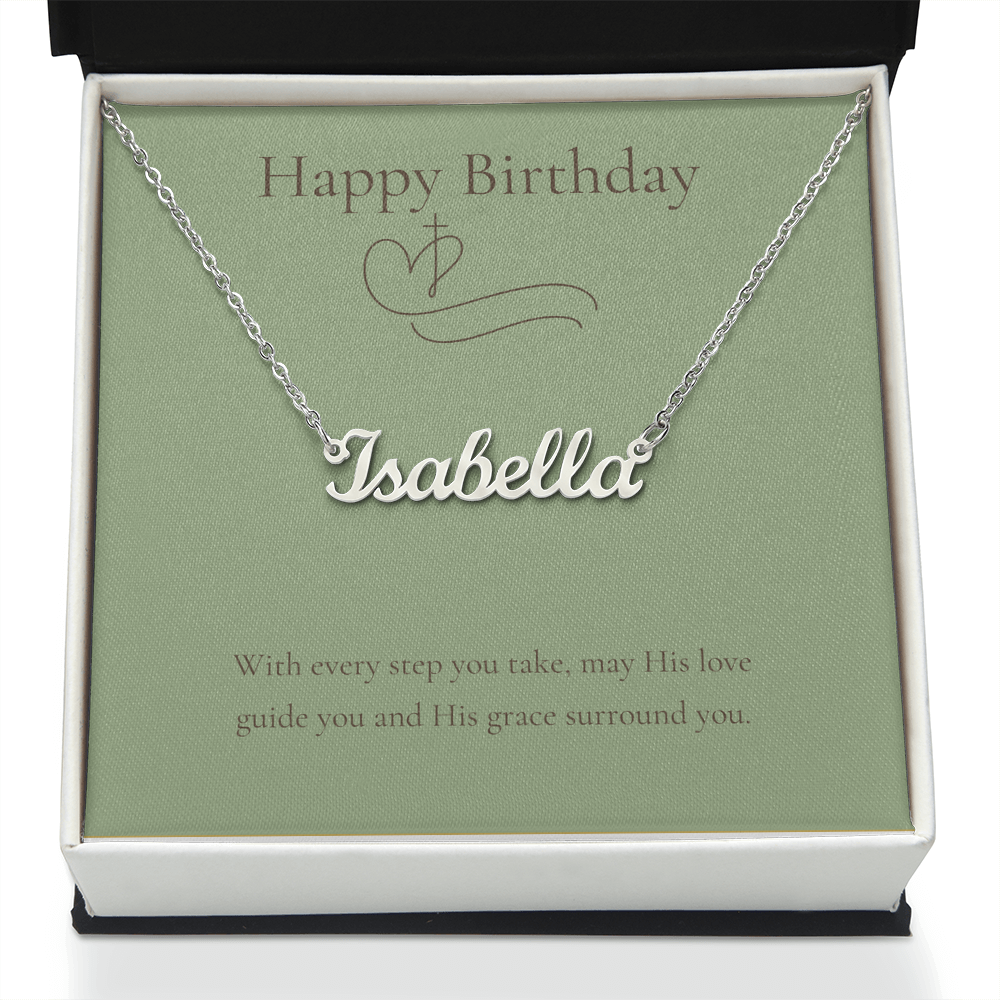 Happy Birthday Personalized Necklace