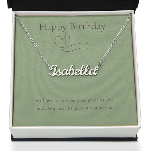 Happy Birthday Personalized Necklace