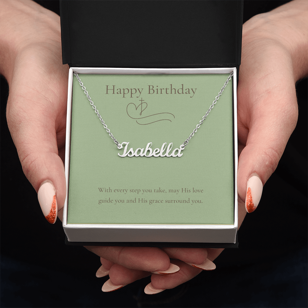 Happy Birthday Personalized Necklace