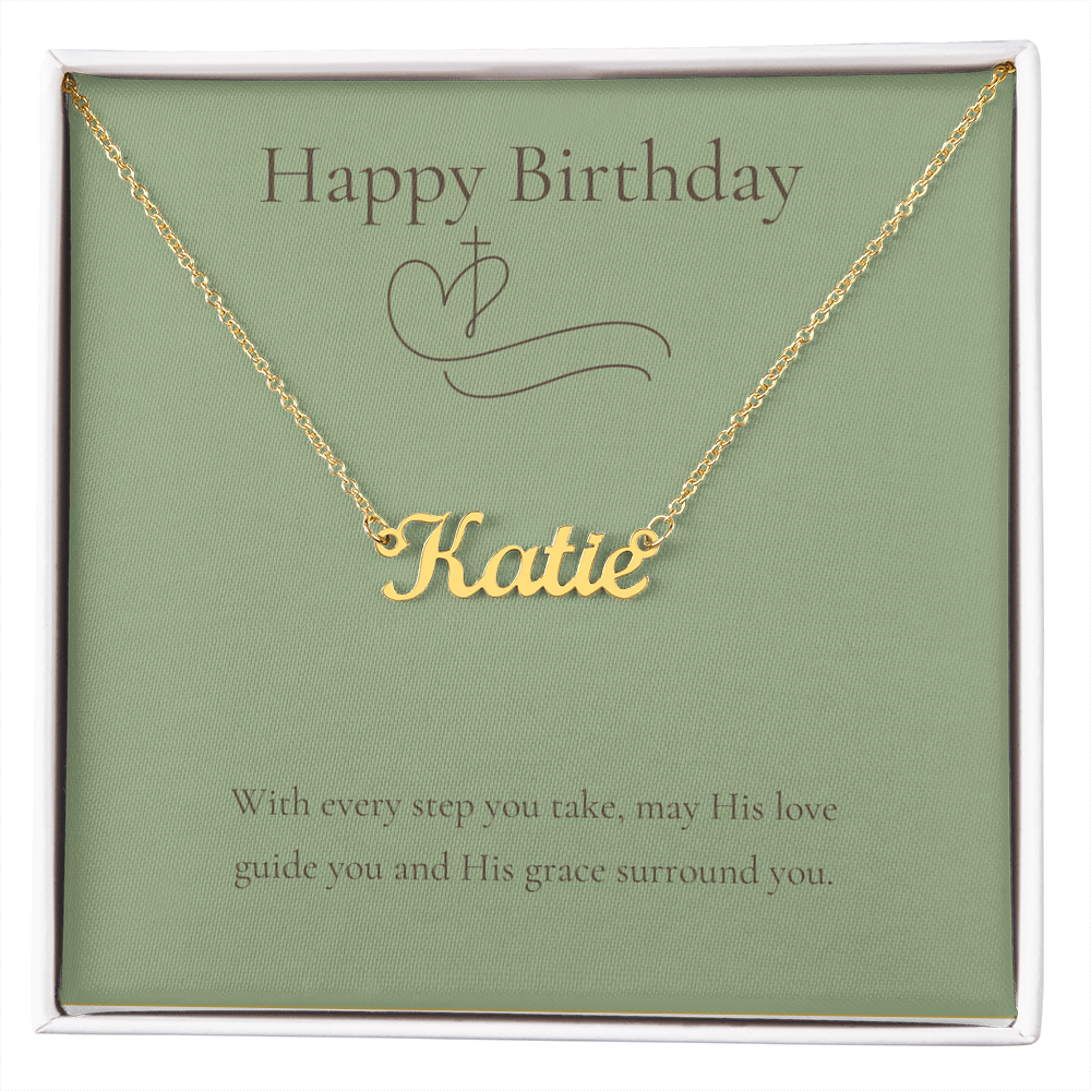 Happy Birthday Personalized Necklace