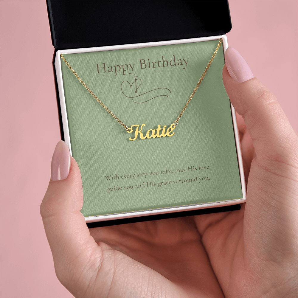 Happy Birthday Personalized Necklace