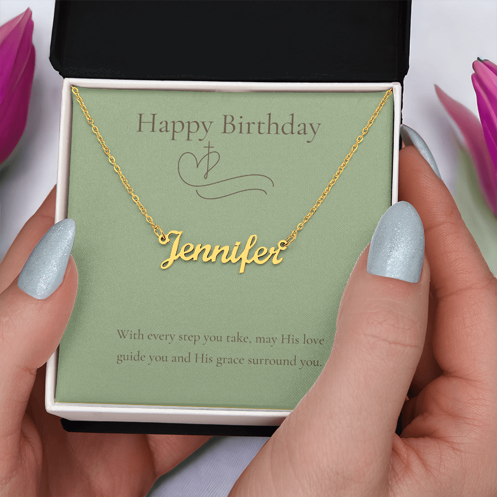 Happy Birthday Personalized Necklace