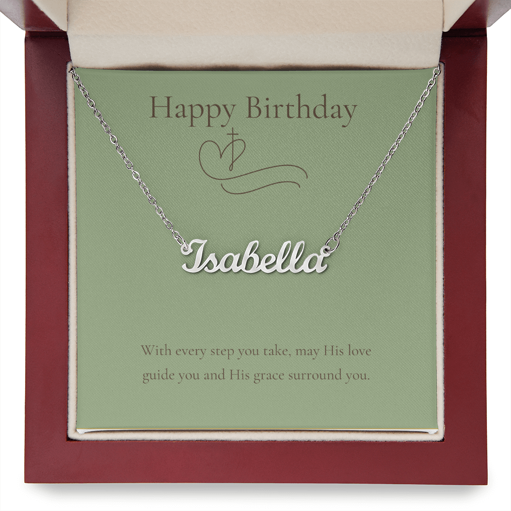 Happy Birthday Personalized Necklace