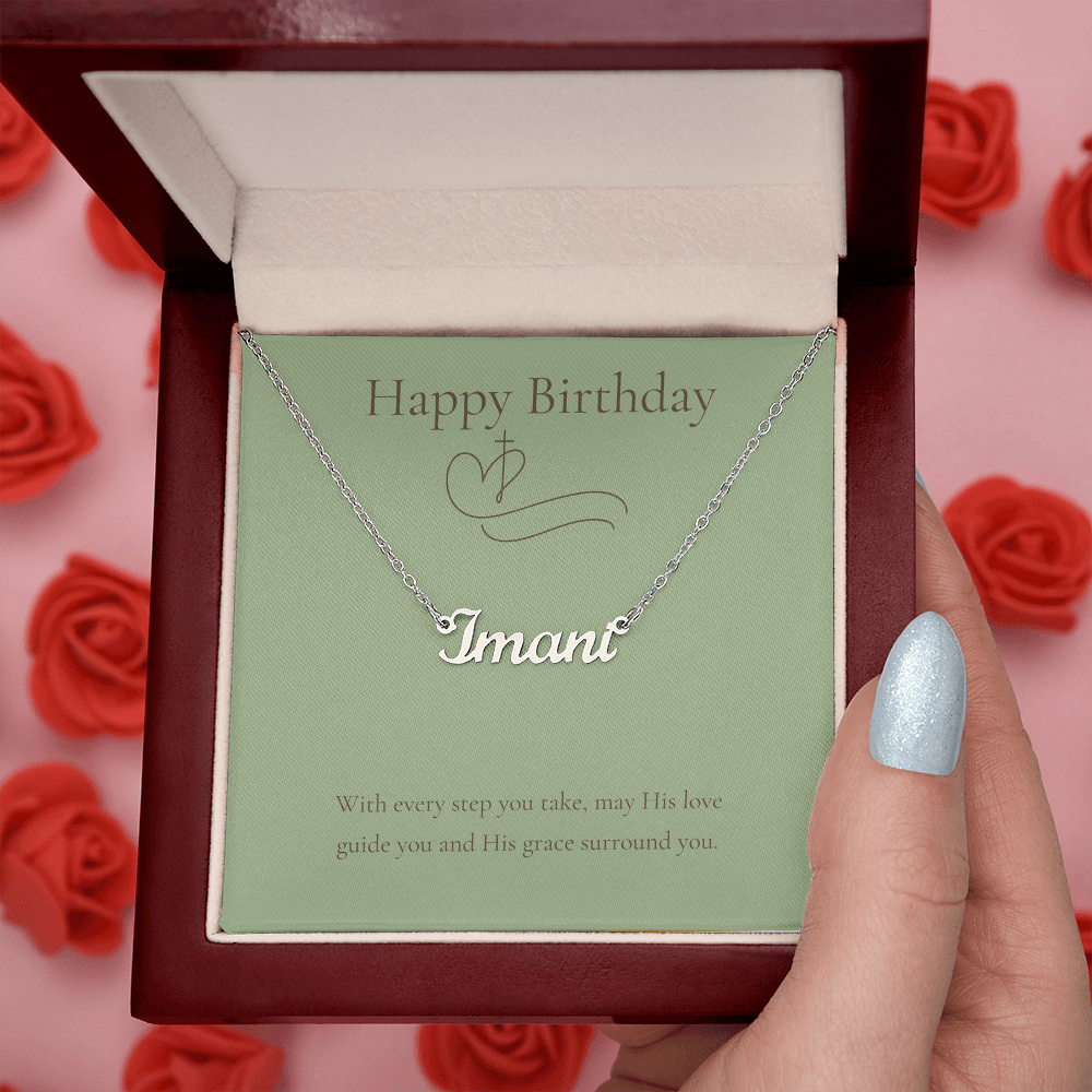 Happy Birthday Personalized Necklace