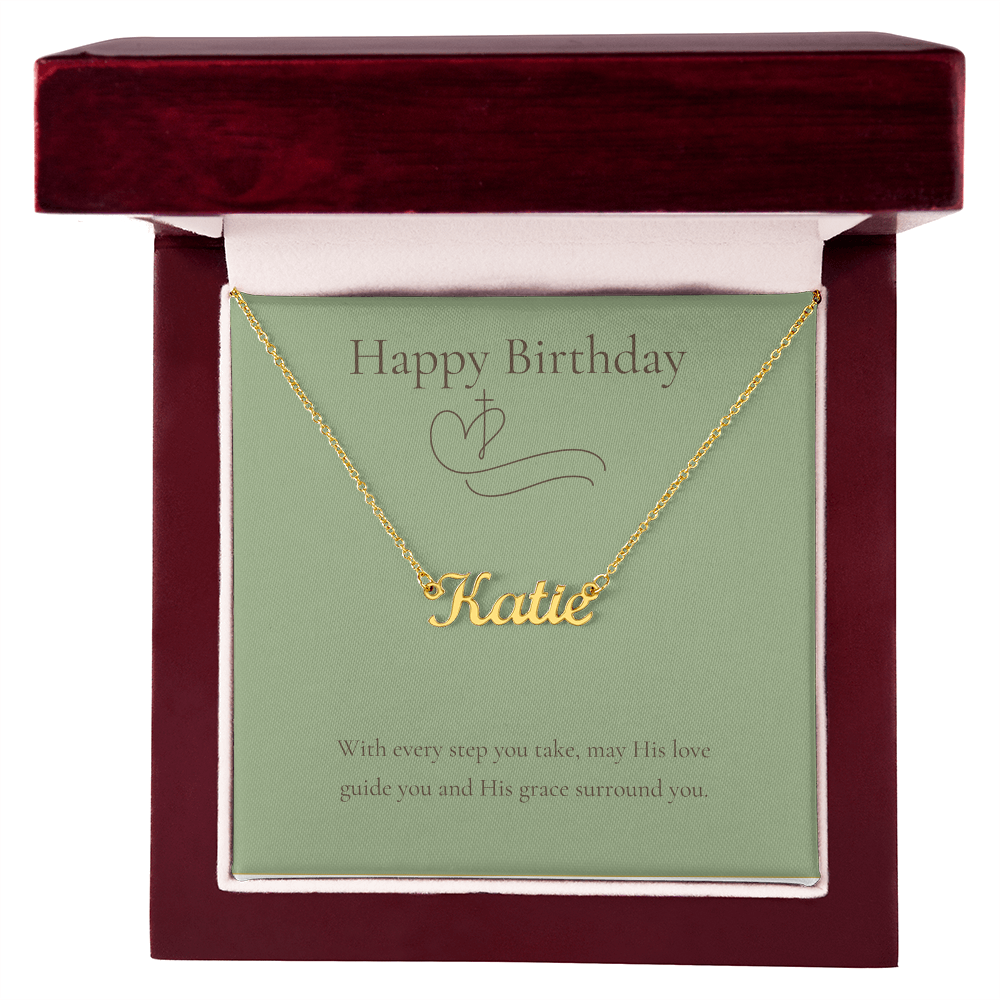 Happy Birthday Personalized Necklace
